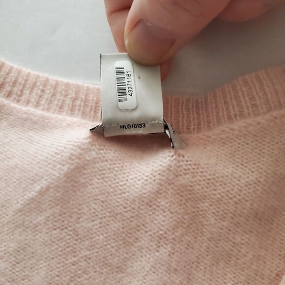 Halogen Nordstrom 100% Cashmere V-Neck Sweater Pink Blush XS Soft Cozy Luxury - Picture 8 of 8